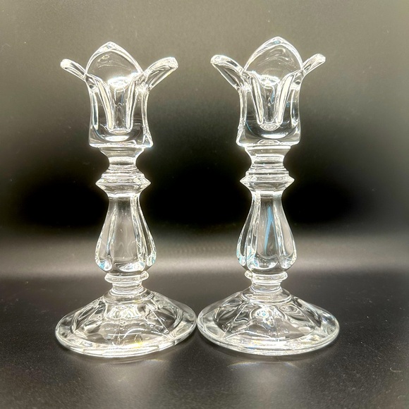 5” Crystal candlestick holder (Full Lead) w/ box - Picture 5 of 8